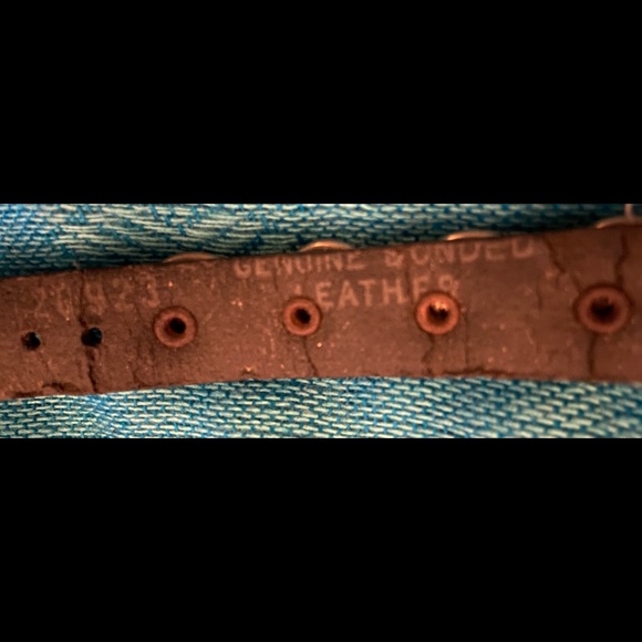 Genuine Leather metal ring/hoop cuff bracelet - Picture 7 of 11